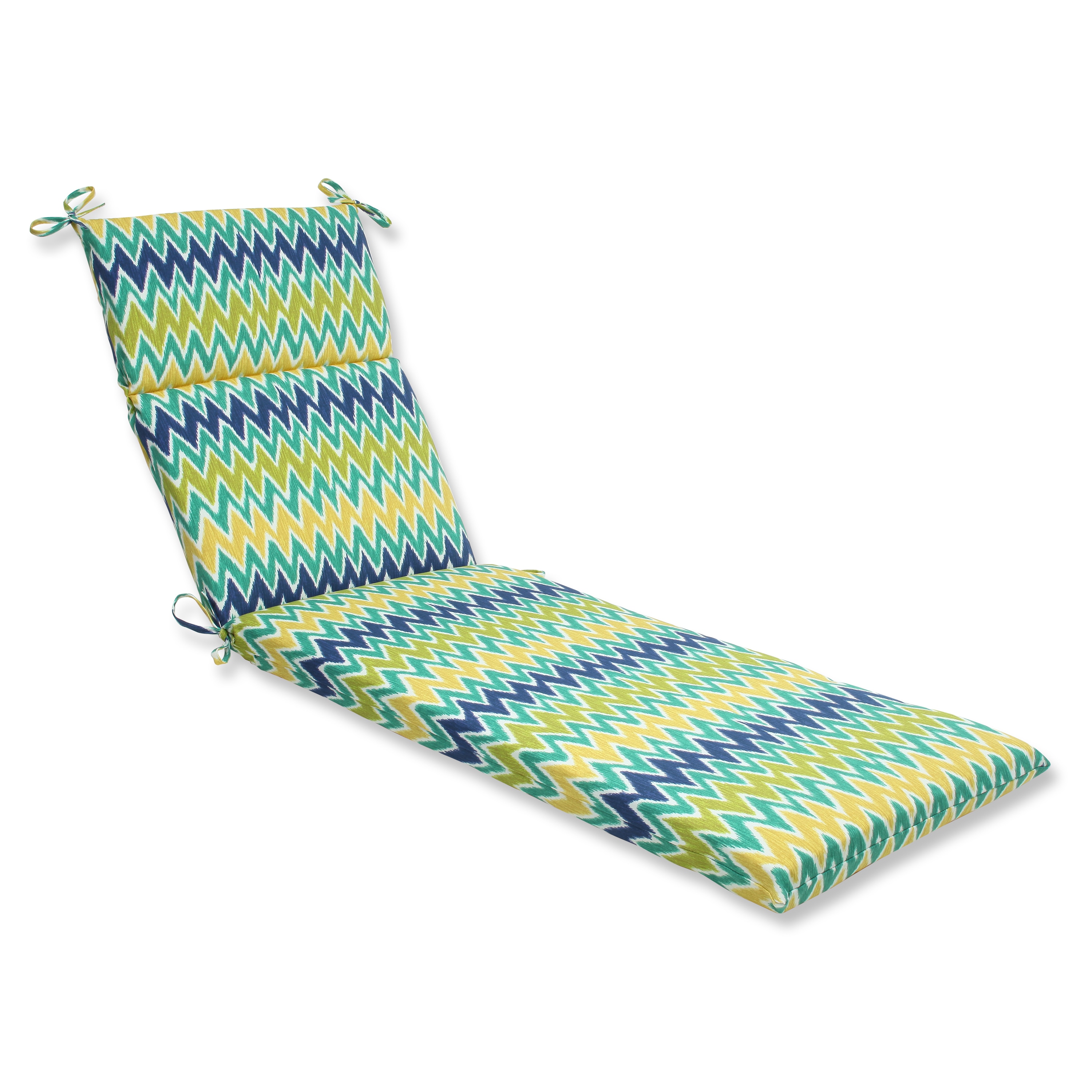 Pillow Perfect Zulu Blue/ Green Chaise Lounge Outdoor Cushion