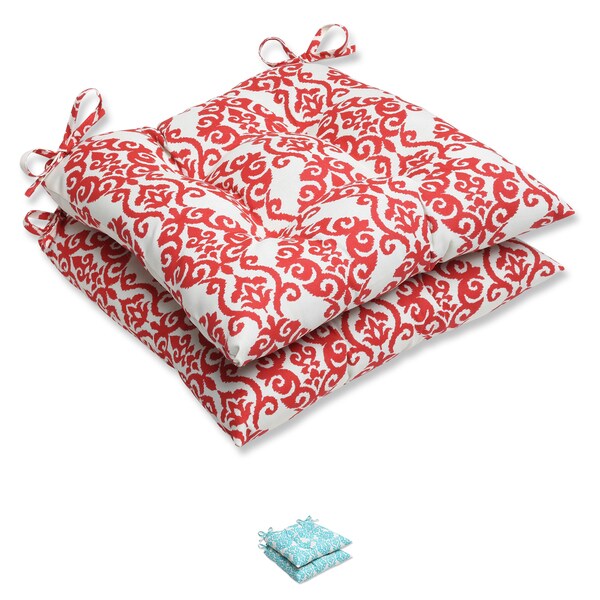 Shop Pillow Perfect 'Luminary' Outdoor Wrought Iron Seat Cushions (Set