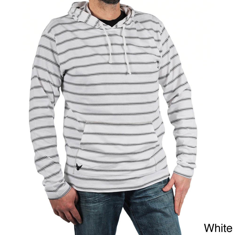 Company 81 Company 81 Mens Striped Knit Hoodie White Size M