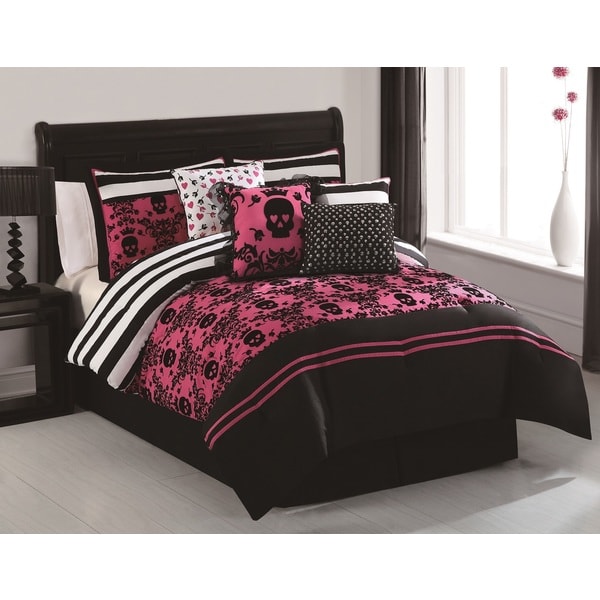 Love Rock 8 piece Reversible Comforter Set Teen Comforter Sets