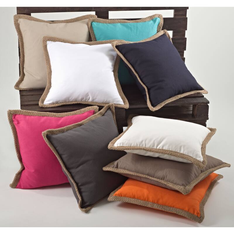 Jute Braided Down Filled Throw Pillow