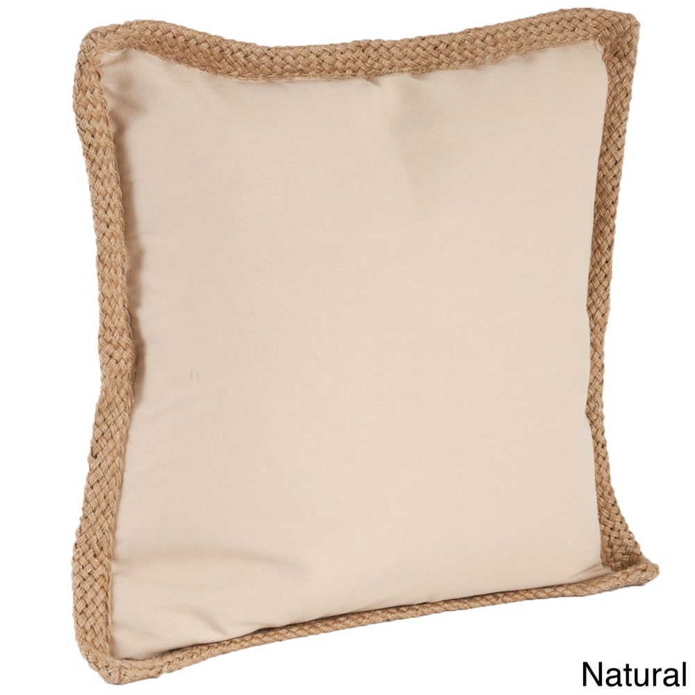 Jute Braided Down Filled Throw Pillow