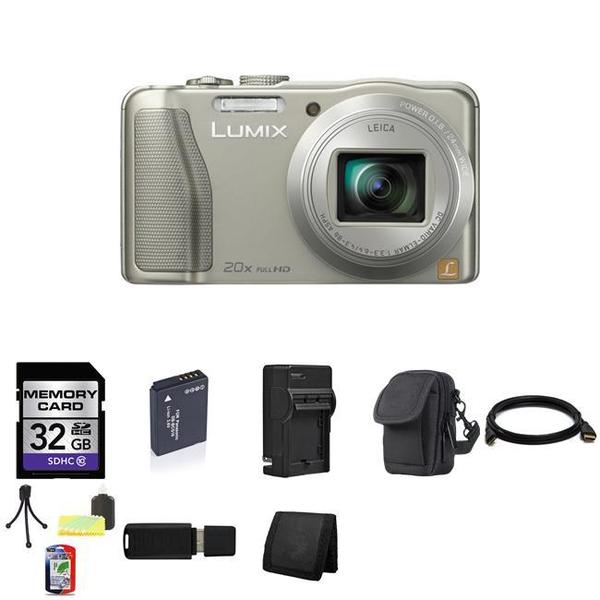 Shop Panasonic Lumix DMC-ZS25 16.1MP Silver Digital Camera 32GB Bundle