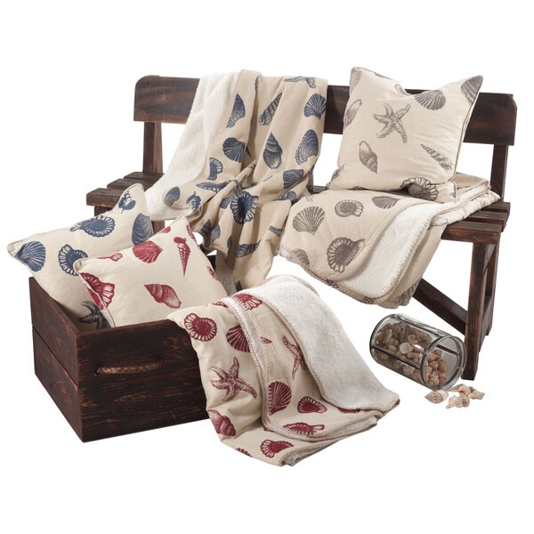 Nautical Design Throw with Sherpa