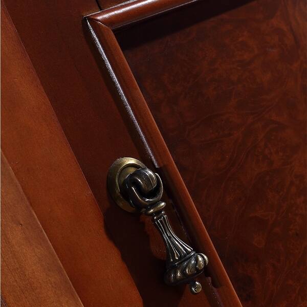 Virtu USA Duiberg 26inch Antique Honey Cherry Bathroom Vanity Set