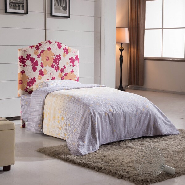 Floral Pattern Twin-size Headboard. Opens flyout.