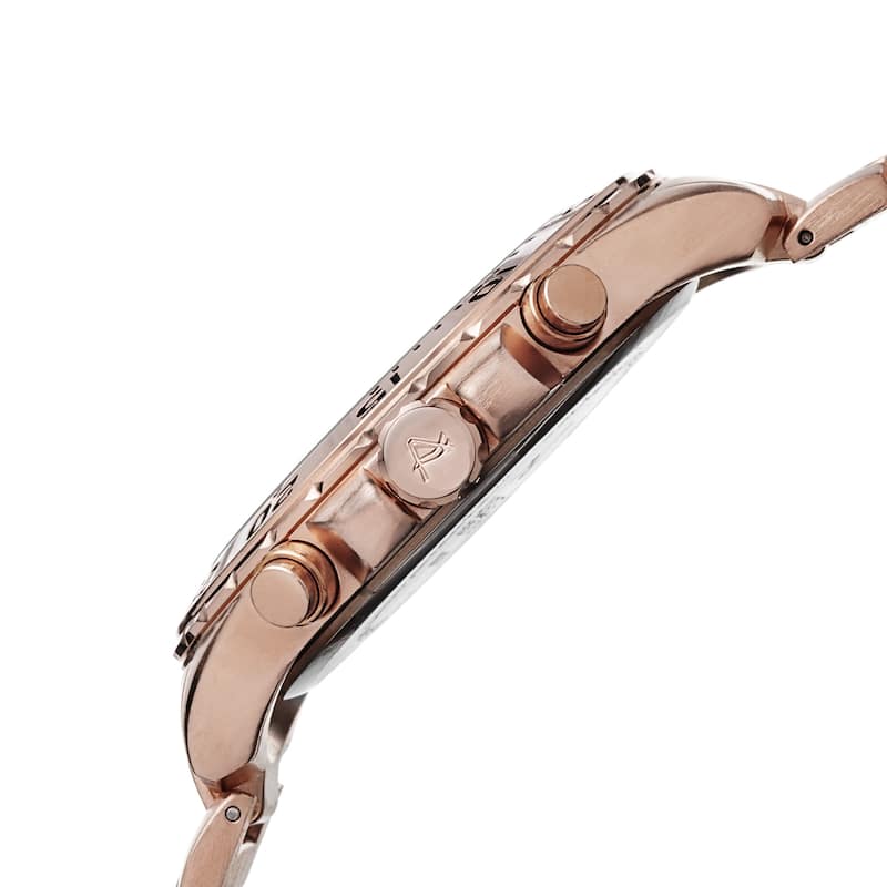 August Steiner Men's Swiss Quartz Multifunction Rose-Tone Bracelet Watch