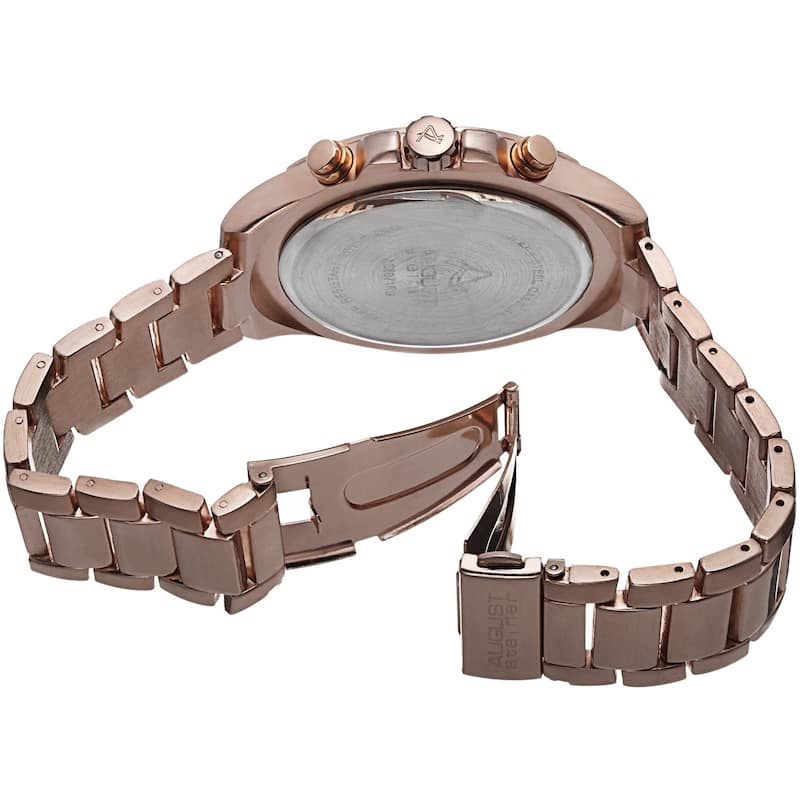 August Steiner Men's Swiss Quartz Multifunction Rose-Tone Bracelet Watch