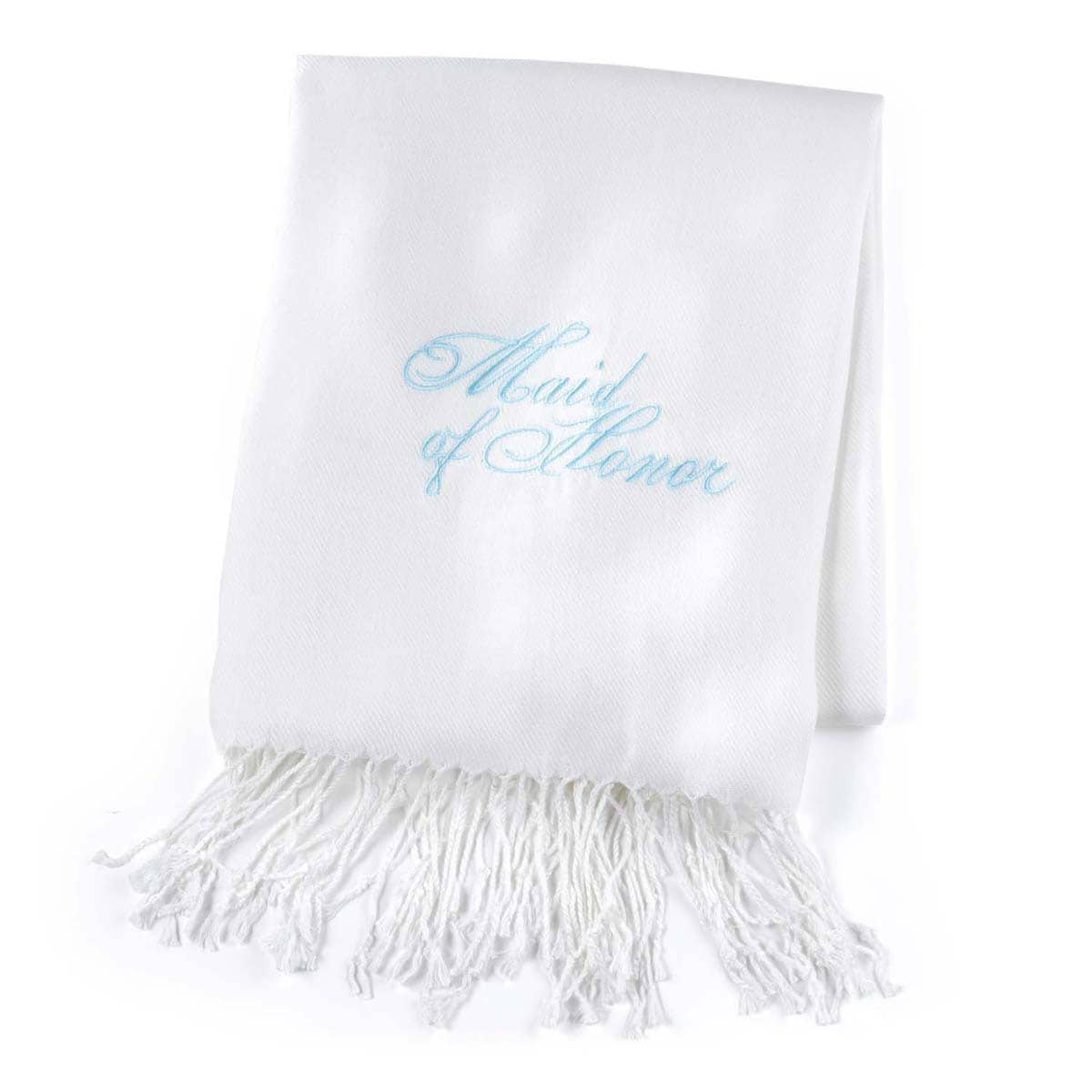 Hortense B. Hewitt Maid Of Honor White Pashmina Shawl