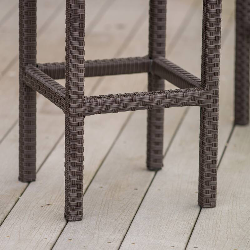 Fairfax Outdoor Brown Wicker Backless Counter Stool (Set of 2) by Havenside Home