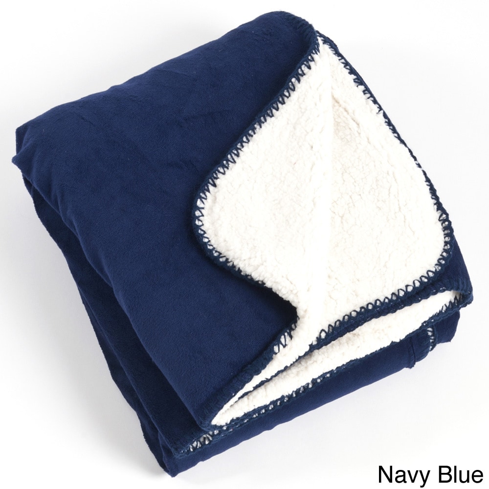 Classic Design Sherpa Throw Blanket