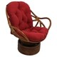 preview thumbnail 1 of 4, Blazing Needles 48-inch Solid Swivel Rocker Cushion (Cushion Only) Ruby Red