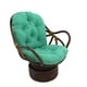 preview thumbnail 4 of 4, Blazing Needles 48-inch Solid Swivel Rocker Cushion (Cushion Only) Emerald
