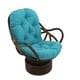 preview thumbnail 2 of 4, Blazing Needles 48-inch Solid Swivel Rocker Cushion (Cushion Only) Aqua Blue