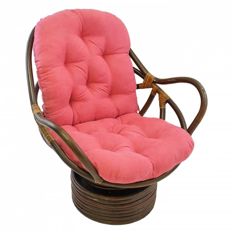 Blazing Needles 48-inch Microsuede Swivel Rocker Cushion- Cushion Only - Specialty - Berry Berry