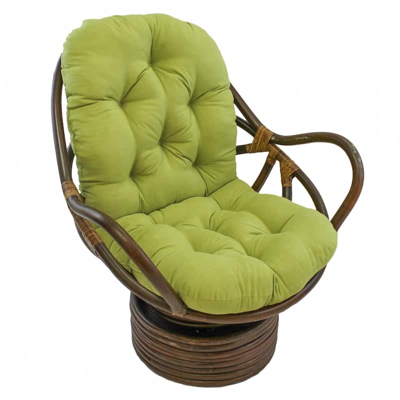 Blazing Needles 48-inch Microsuede Swivel Rocker Cushion- Cushion Only - Specialty - Lime
