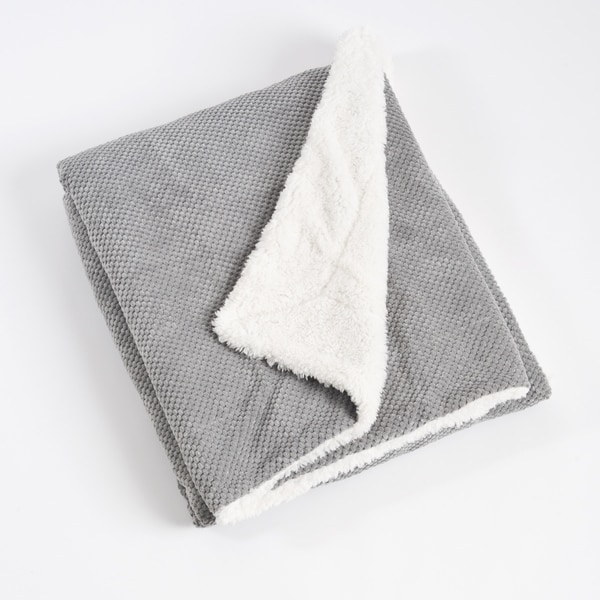 Corduroy and Sherpa Design Throw - Free Shipping Today - Overstock.com 