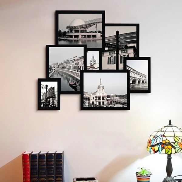 Shop Adeco 7-opening Black 3D Collage Picture Frame - On Sale ...