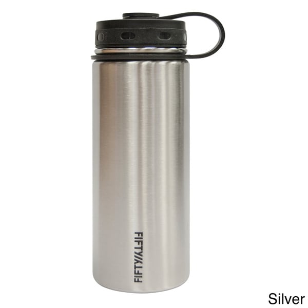 Fifty/Fifty 18-ounce Double Wall Vacuum Insulated Stainless Steel Water ...