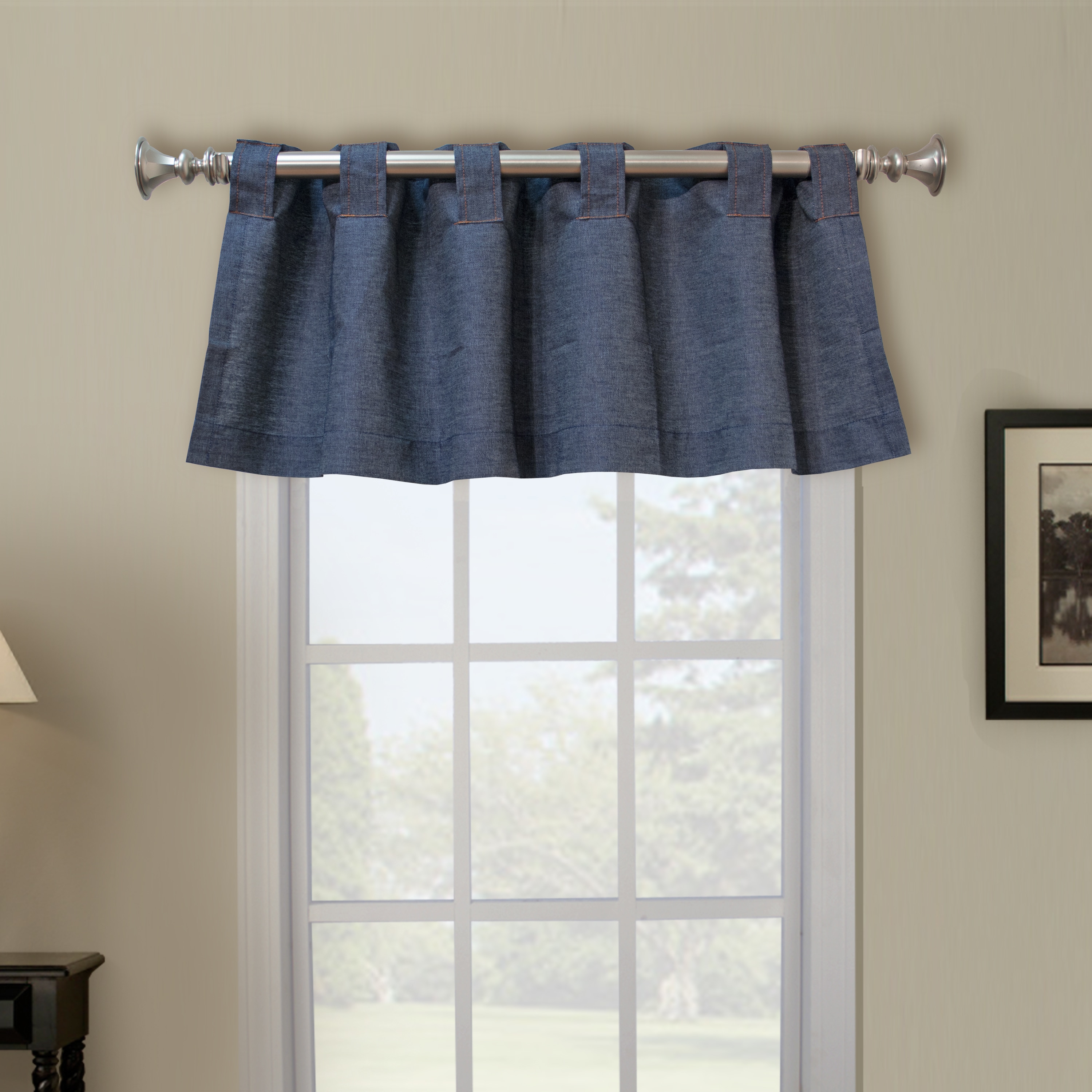 Denim Belt Loop Window Valance