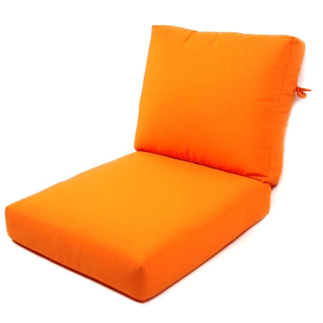 Sunbrella 5406 0000 Tangerine Canvas Outdoor 2 pc Club Chair Cushion