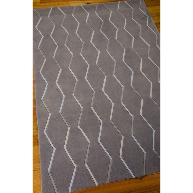 Nourison Contour Modern Wavy Lines Hand-tufted Area Rug