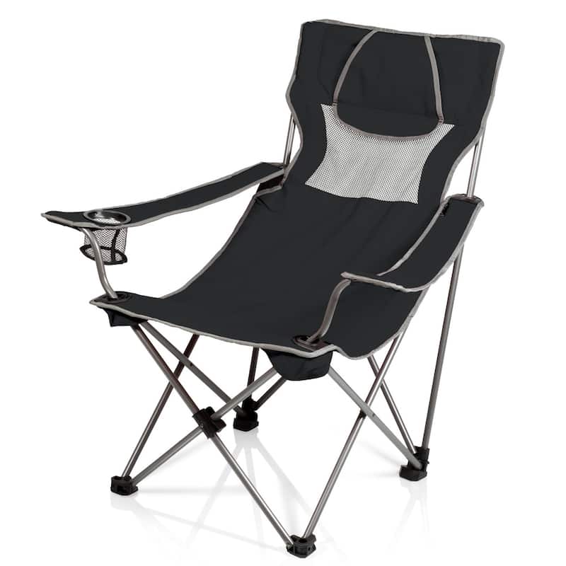 Picnic Time - Outdoor Folding Camp Chair with Carry Bag - Black