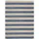 preview thumbnail 3 of 25, Nourison Area Rug Contains Latex - Dark Blue - 7'9" x 10'10" - Indoor/Handmade - Rectangle - Hand-Tufted - Stripe/Border - 0.51 - 0.75 inch - 8' x 10' - Wool - Off-White