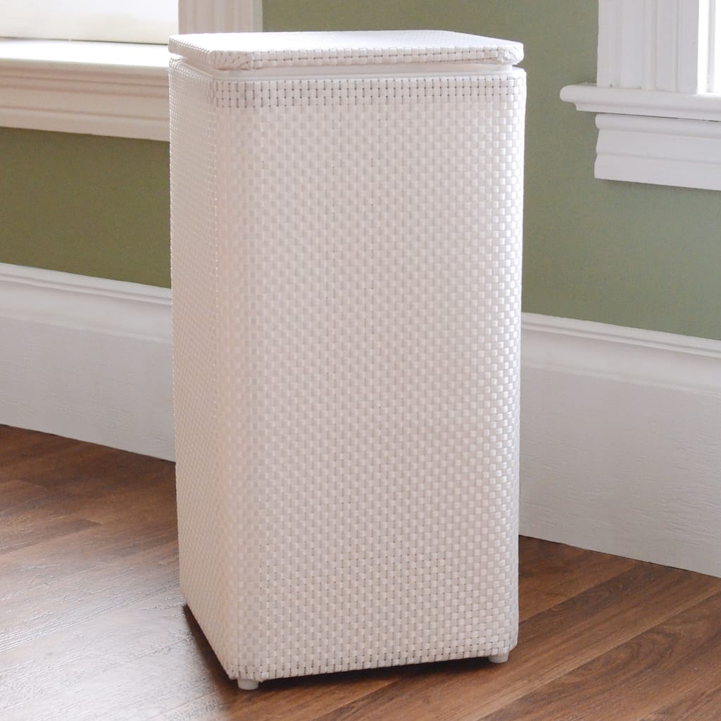 LaMont Home White Basketweave Apartment Hamper