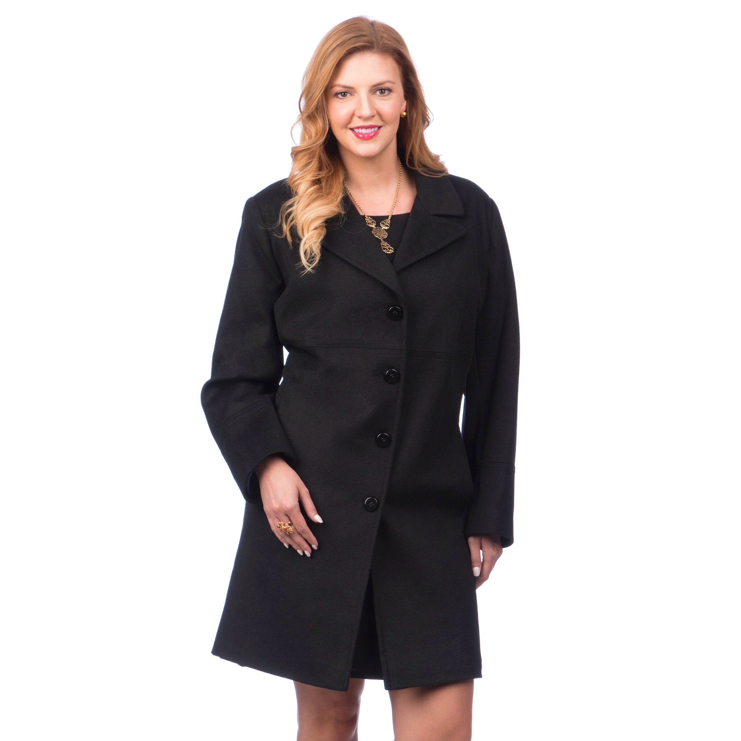 wool blend coat plus size