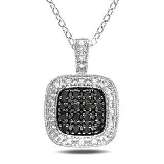 M by Miadora Sterling Silver 1/4ct TDW Black Diamond Necklace