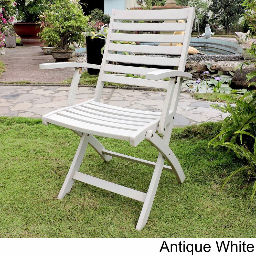 Royal Fiji Acacia Folding Dining Chairs (Set of 2)