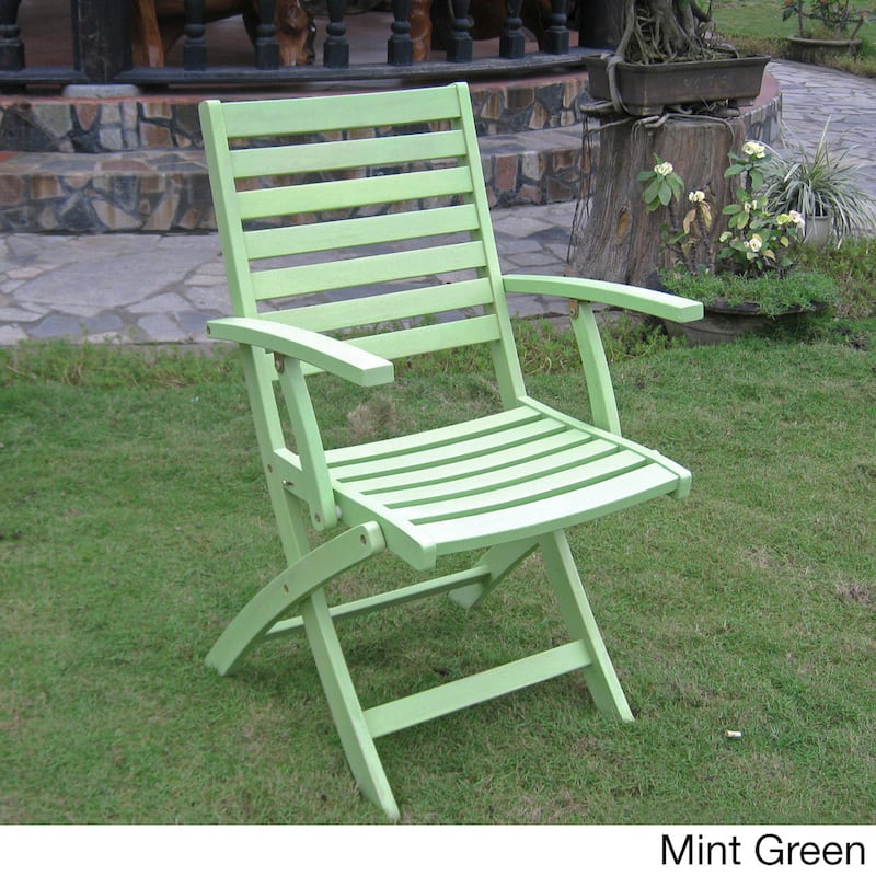 Royal Fiji Acacia Folding Dining Chairs (Set of 2)