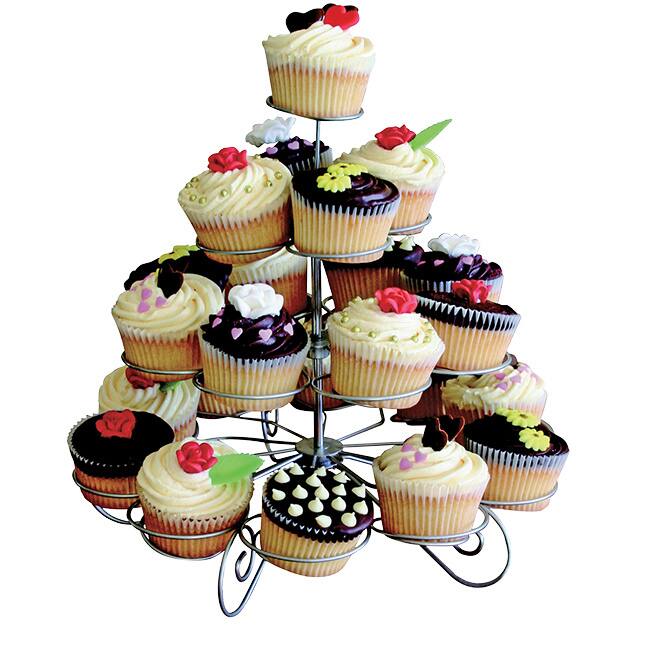 KitchenWorthy 4-tier Designer Metal Cupcake Stand