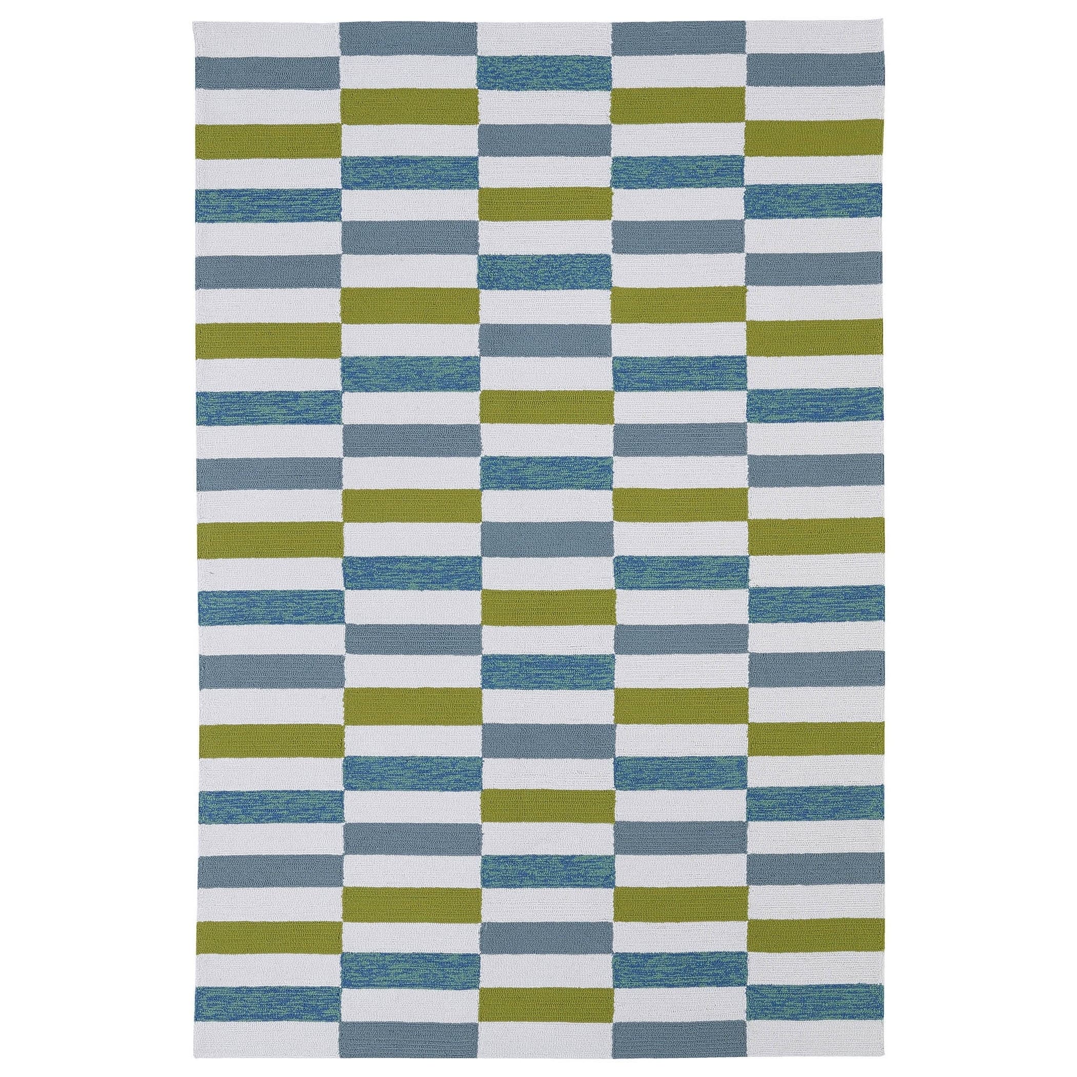 Indoor/ Outdoor Luau Ivory Stripes Rug (5 X 76)