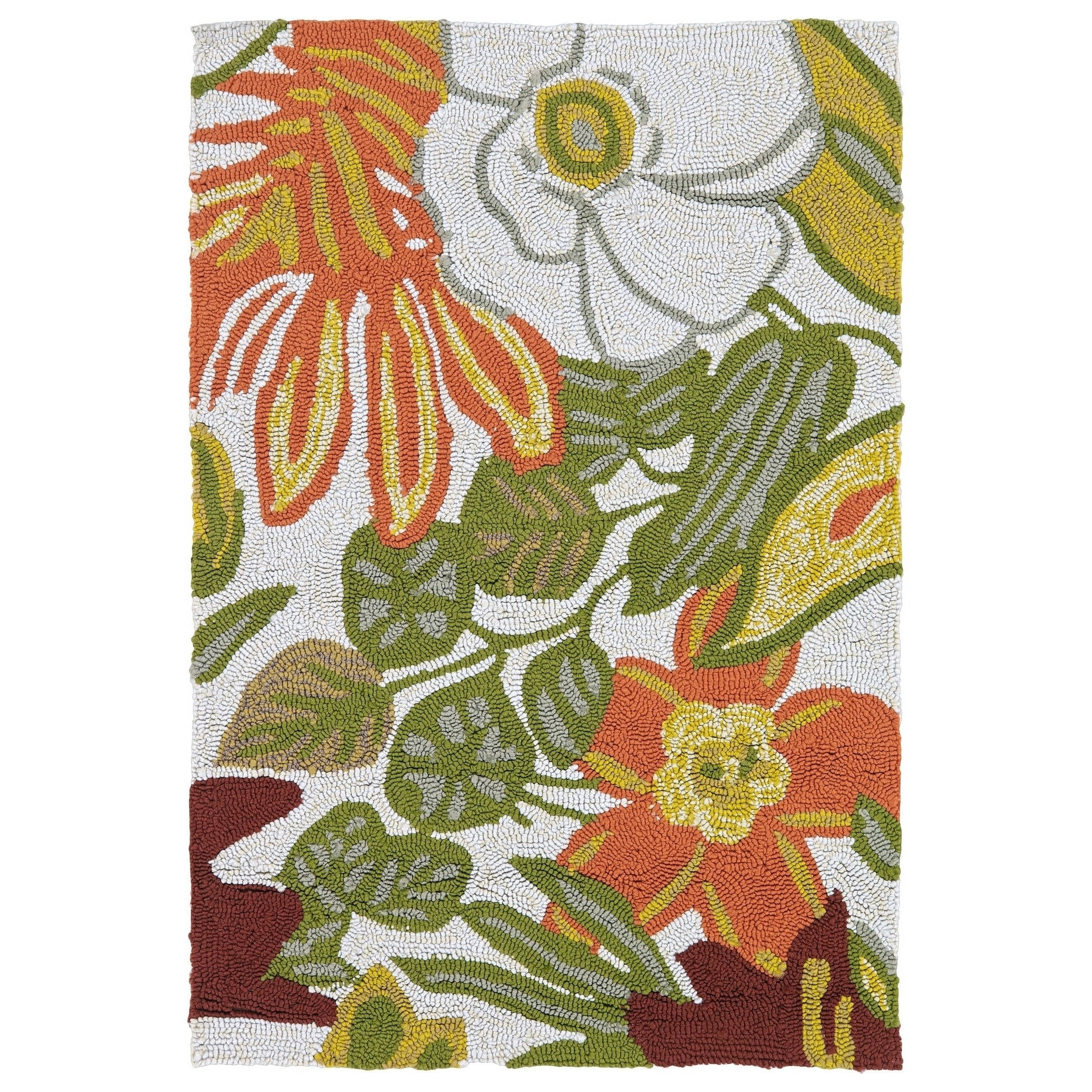 Indoor/ Outdoor Luau Multicolored Jungle Rug (2 X 3)