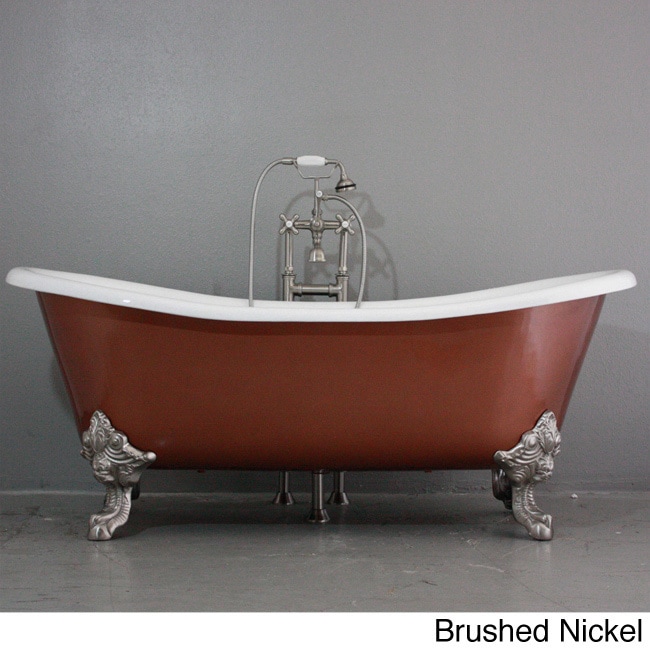 The Welbeck From Penhaglion Cast Iron 73 inch Slight Double Slipper Bateau Bathtub