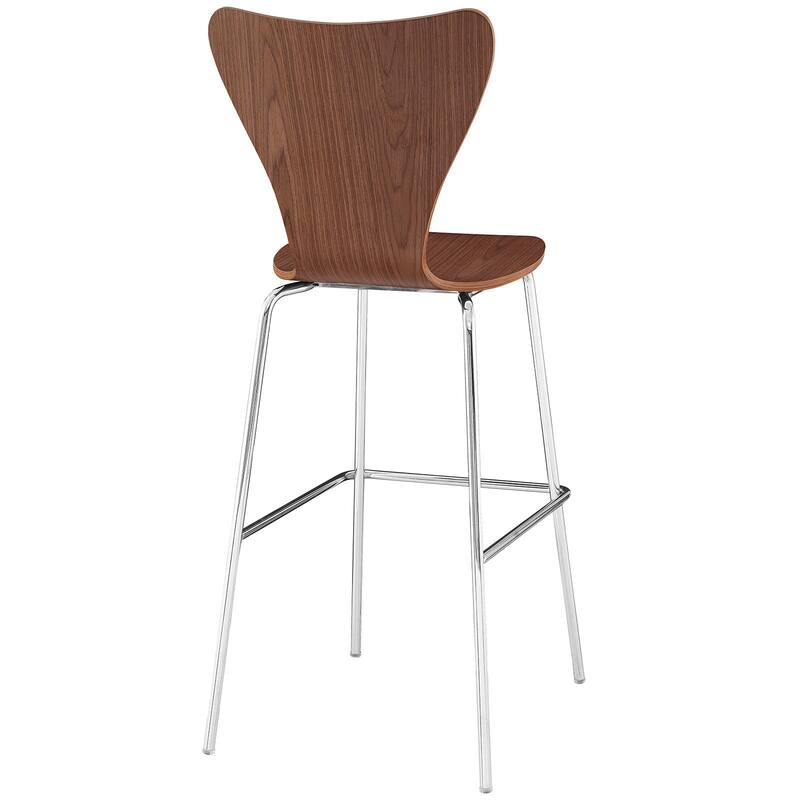 Porch & Den Queensboro Series 7 Chrome Base Chair Bar Stool