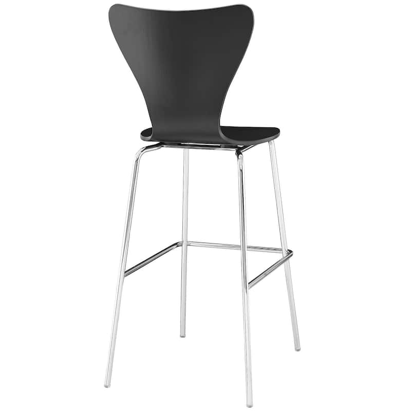 Porch & Den Queensboro Series 7 Chrome Base Chair Bar Stool