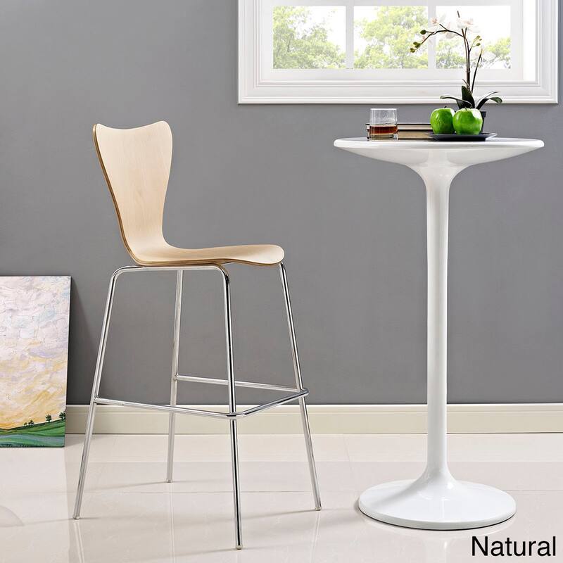 Porch & Den Queensboro Series 7 Chrome Base Chair Bar Stool