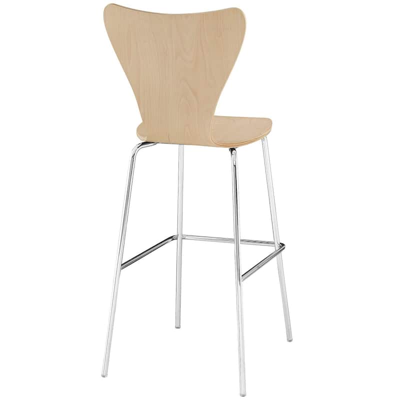 Porch & Den Queensboro Series 7 Chrome Base Chair Bar Stool