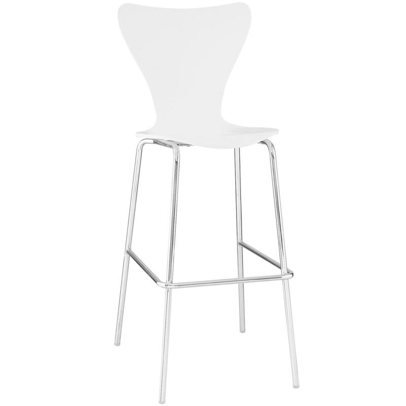 Porch & Den Queensboro Series 7 Chrome Base Chair Bar Stool