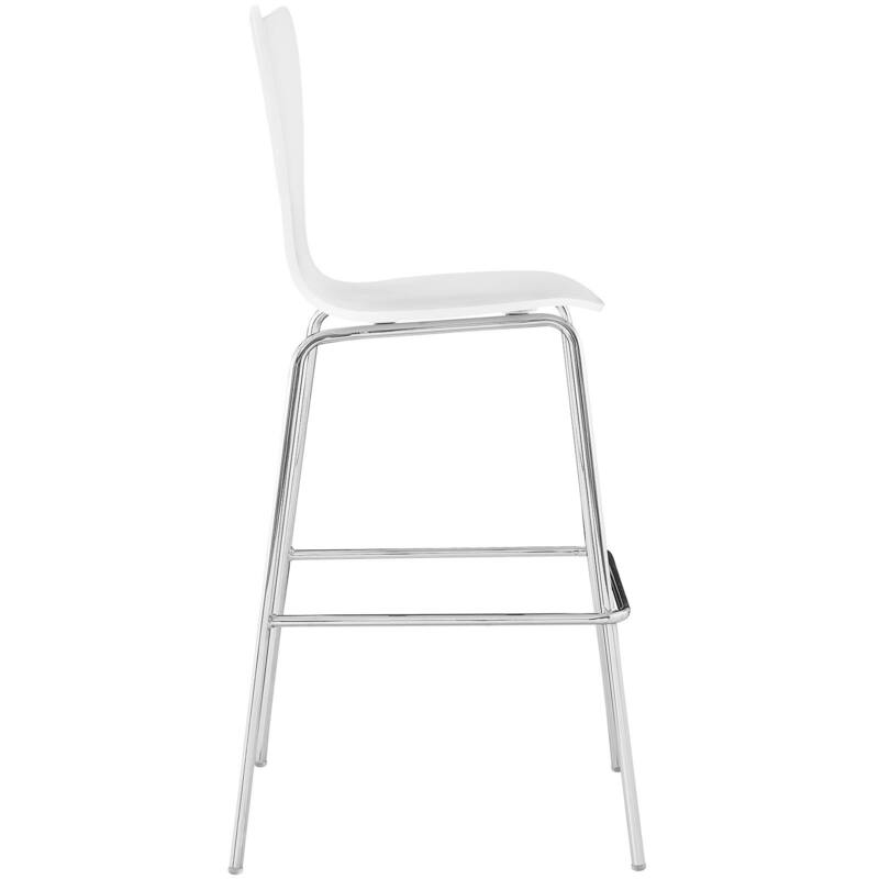 Porch & Den Queensboro Series 7 Chrome Base Chair Bar Stool