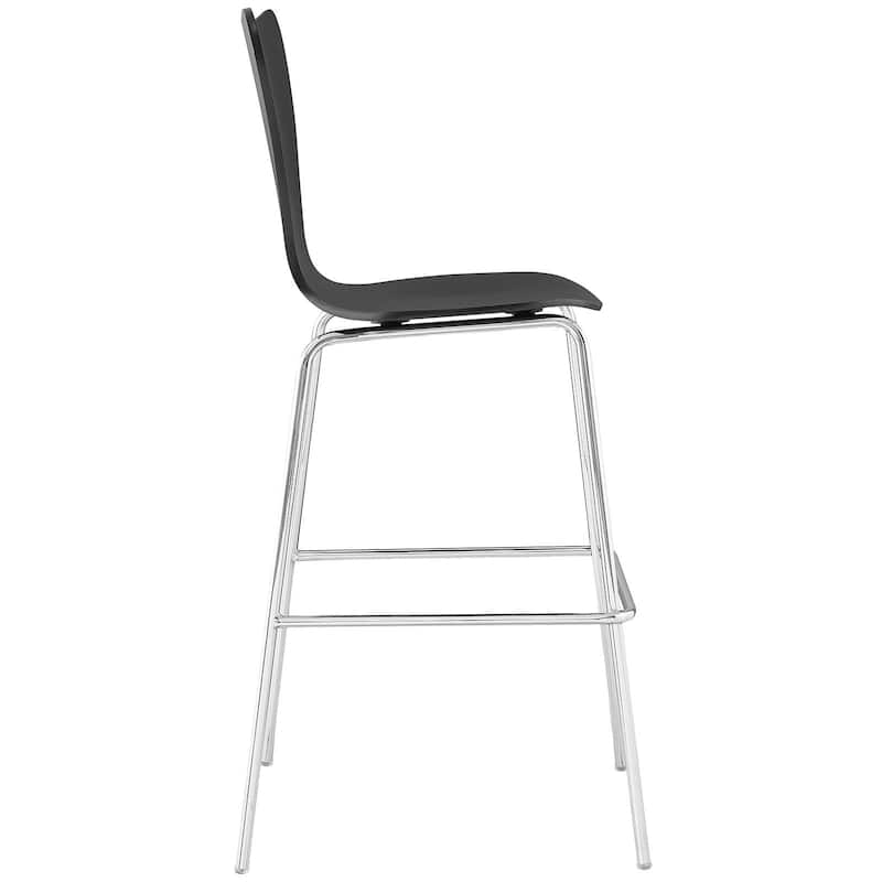 Porch & Den Queensboro Series 7 Chrome Base Chair Bar Stool