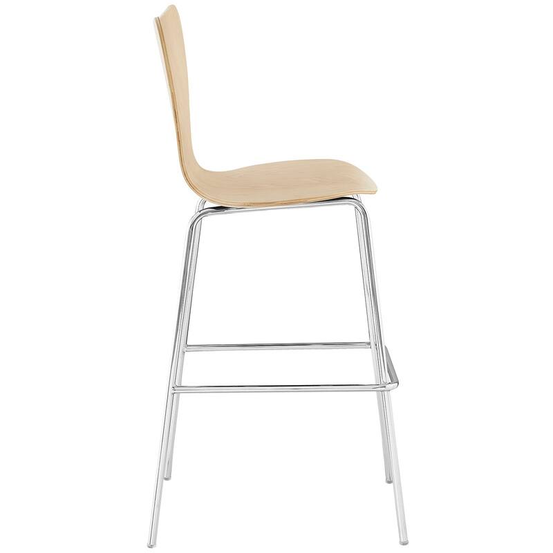 Porch & Den Queensboro Series 7 Chrome Base Chair Bar Stool