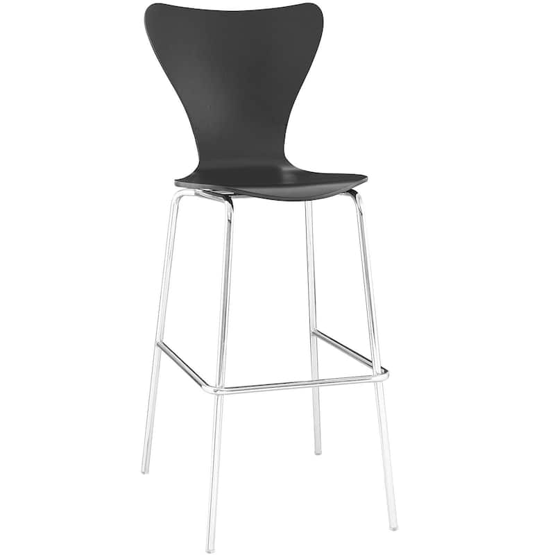 Porch & Den Queensboro Series 7 Chrome Base Chair Bar Stool
