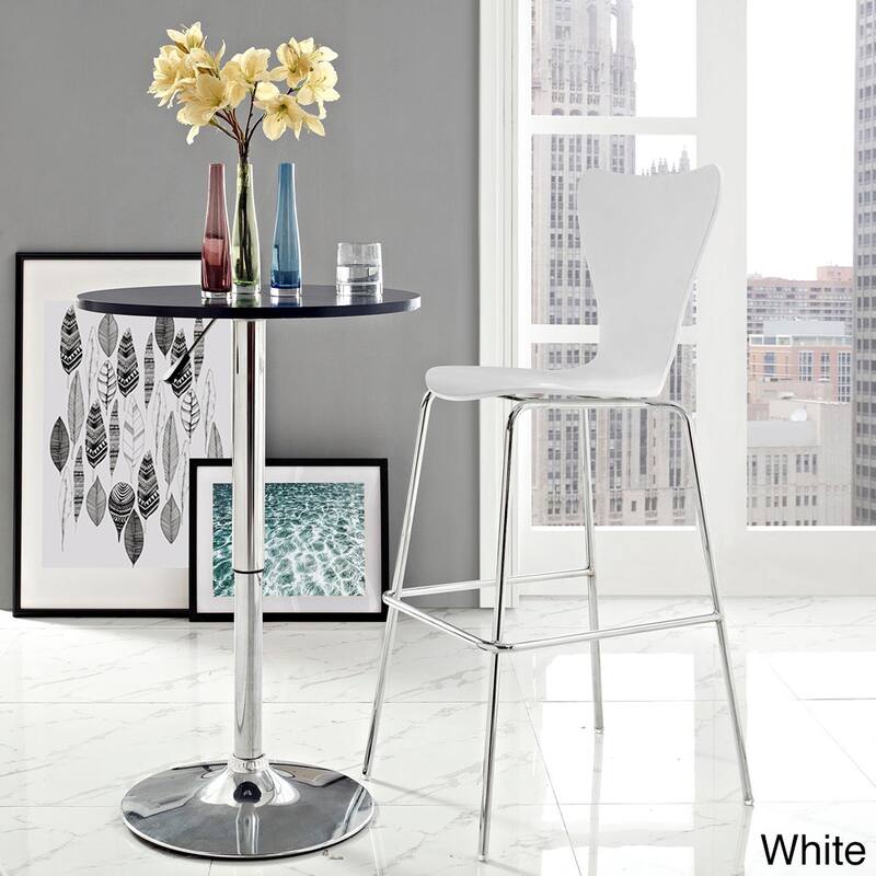 Porch & Den Queensboro Series 7 Chrome Base Chair Bar Stool