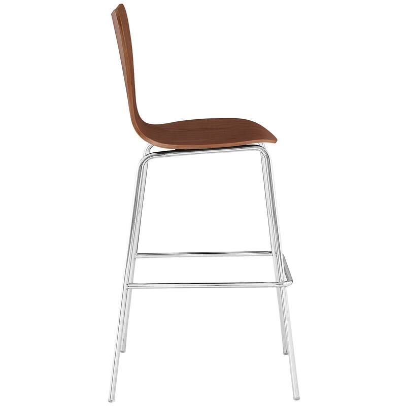 Porch & Den Queensboro Series 7 Chrome Base Chair Bar Stool