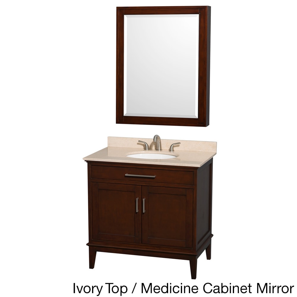 Wyndham Collection Hatton Dark Chestnut 36 inch Single Vanity Brown Size Single Vanities