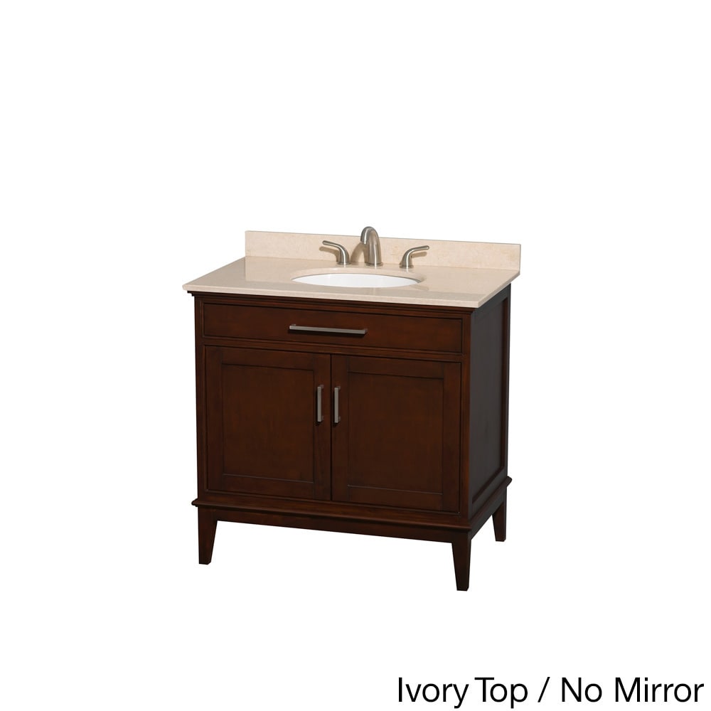 Wyndham Collection Hatton Dark Chestnut 36 inch Single Vanity Brown Size Single Vanities